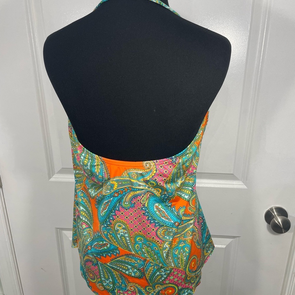Ana Vibrant Paisley Halter Top Size 14 CB-110 - Picture 7 of 7
